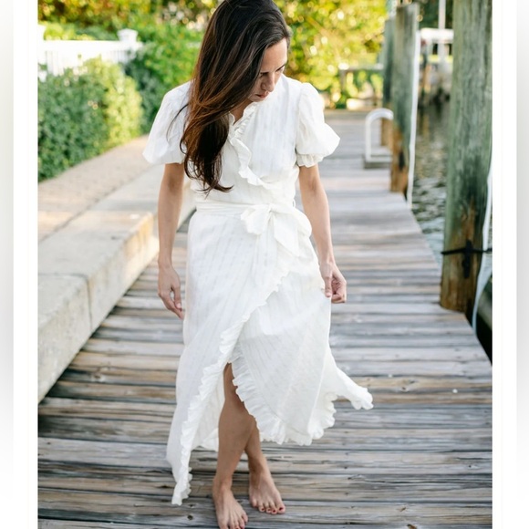 Kate Leigh Railroad Wrap Dress - Picture 2 of 14